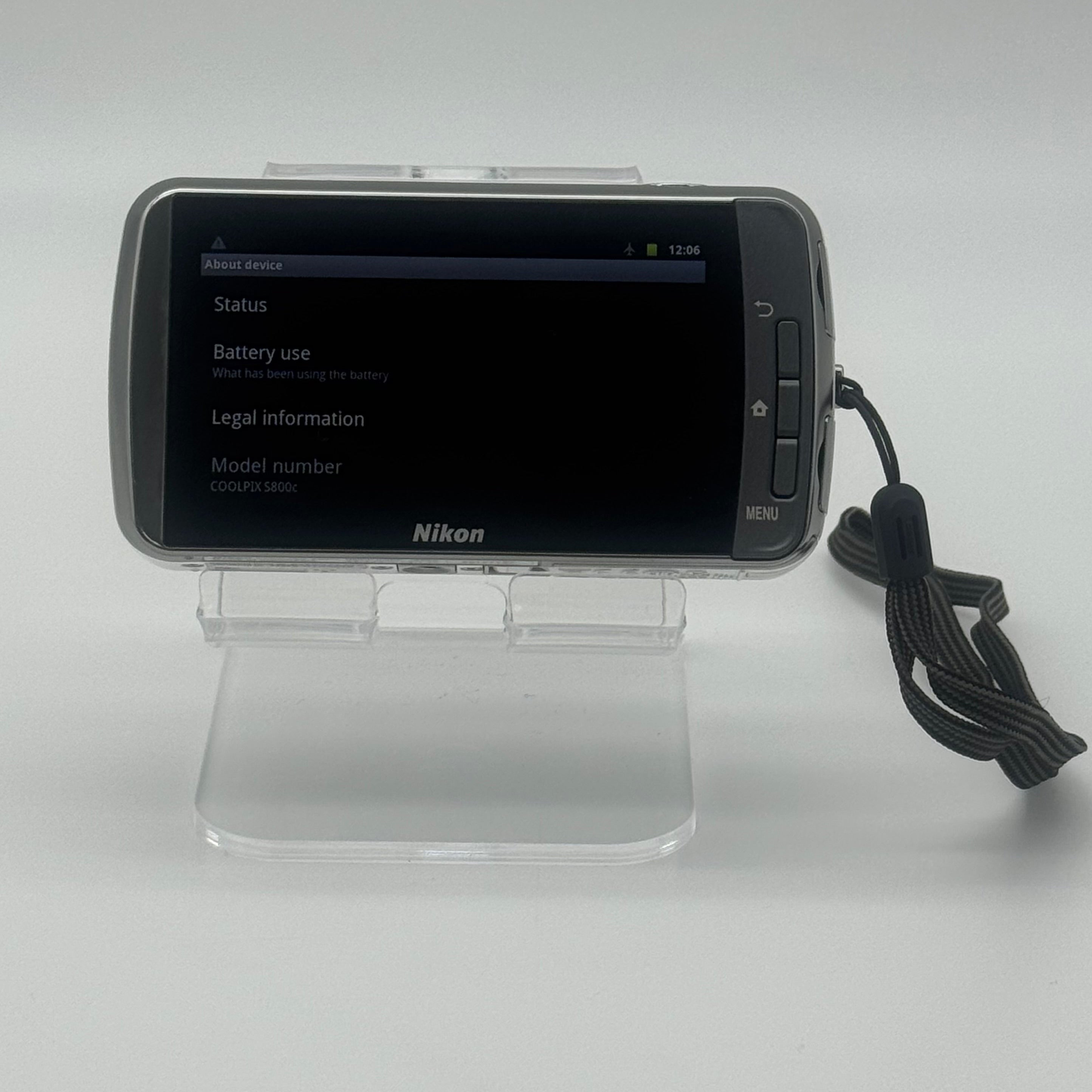 Nikon Coolpix S800c 16MP Digital Camera White WiFi - Used