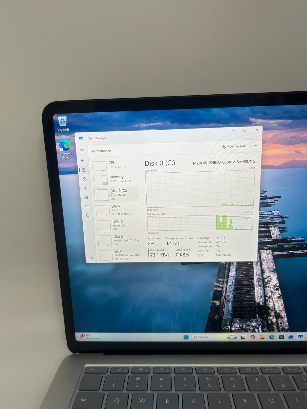 Microsoft Surface Laptop Studio 2 14" Core i7 16GB 512GB RTX 4050 Silver