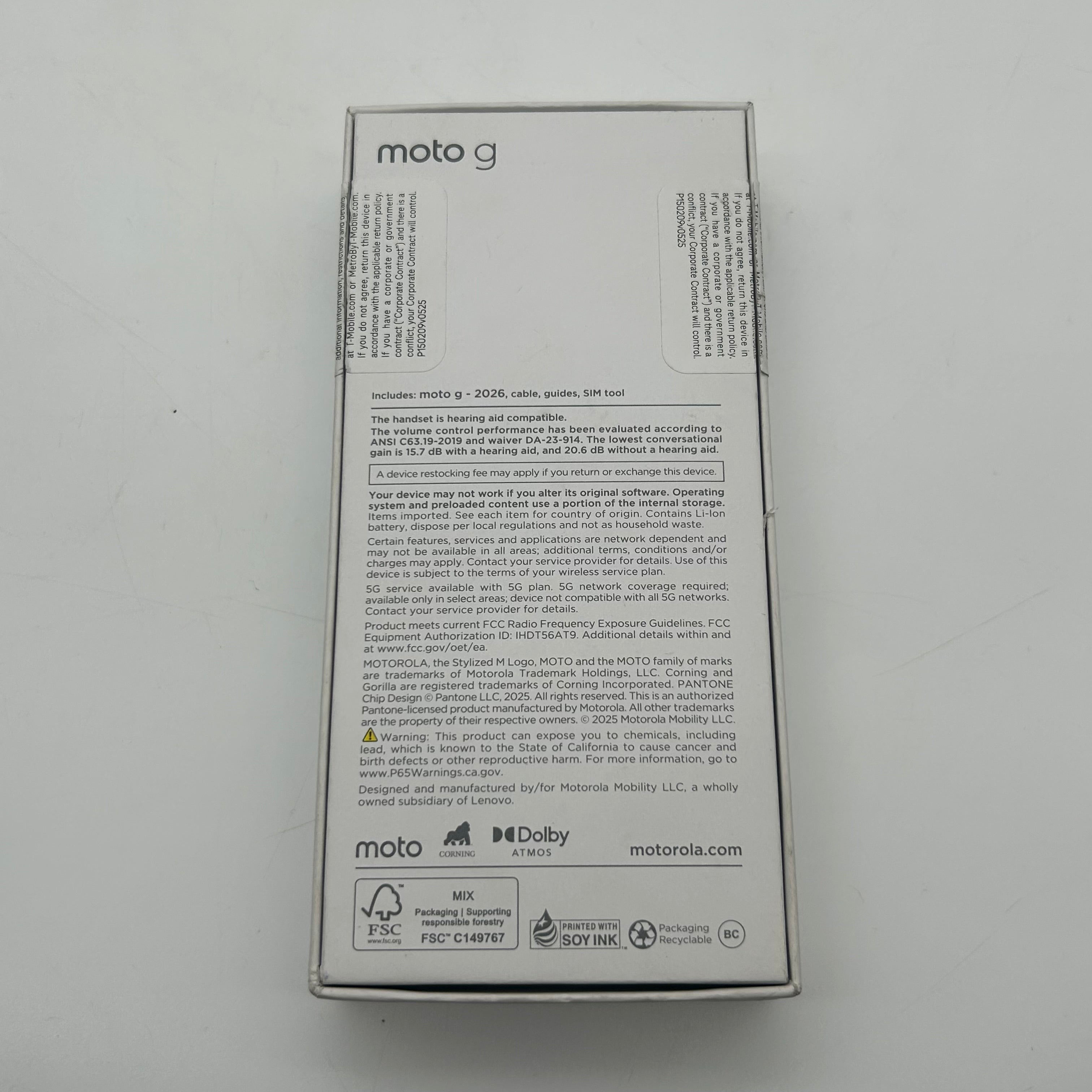 Motorola Moto G 5G 128GB XT2613-1 (T-Mobile) Blue Open Box
