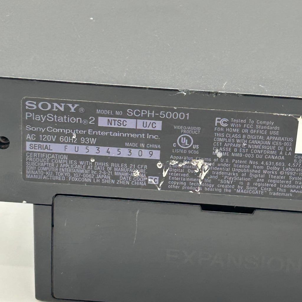 Sony PlayStation 2 PS2 Fat Console Bundle SCPH-50001 - 4 Games - Missing Tray Faceplate