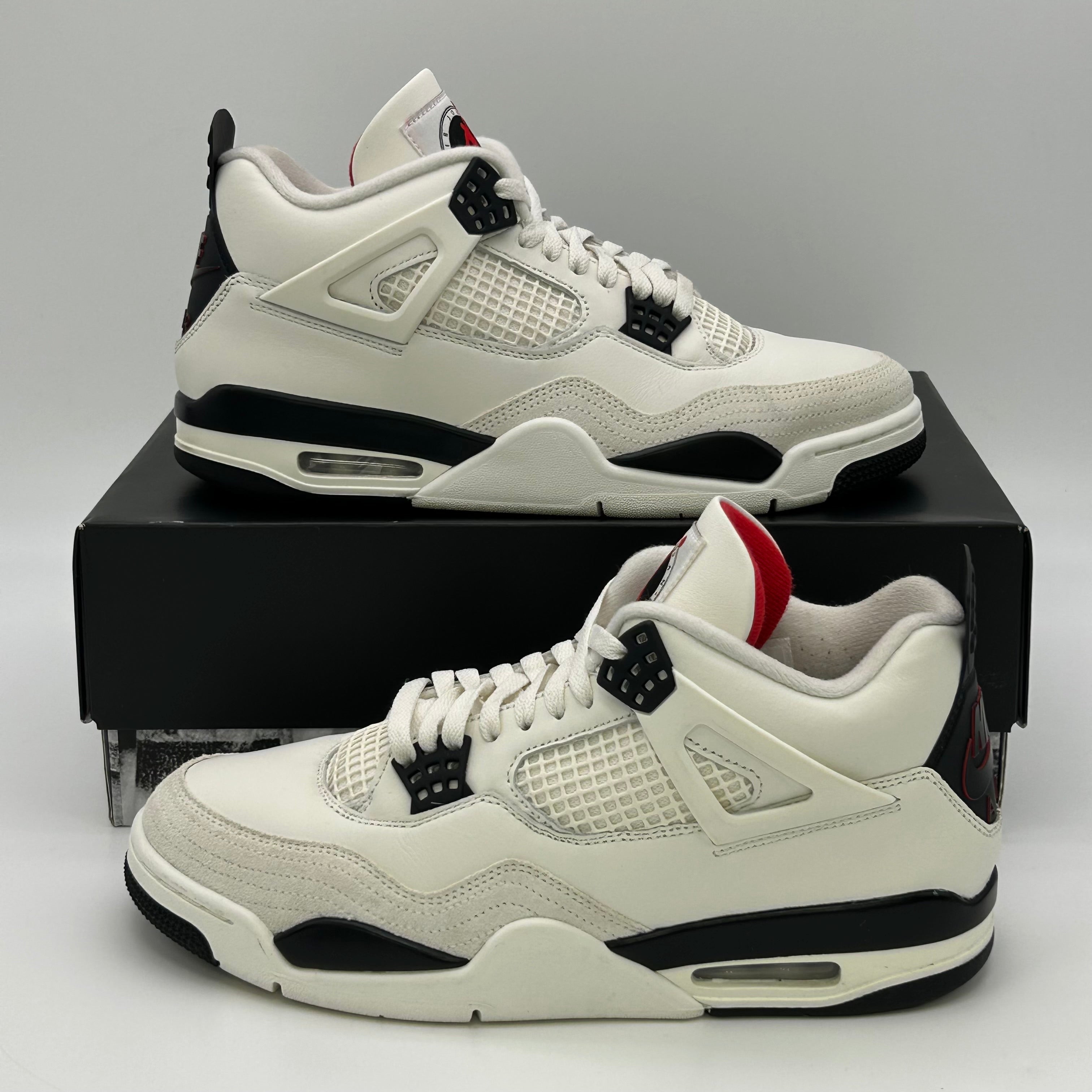 Size 11 - Jordan 4 Retro OG Flight Club IM4002-100 White Black Red OG Box - Used with Box