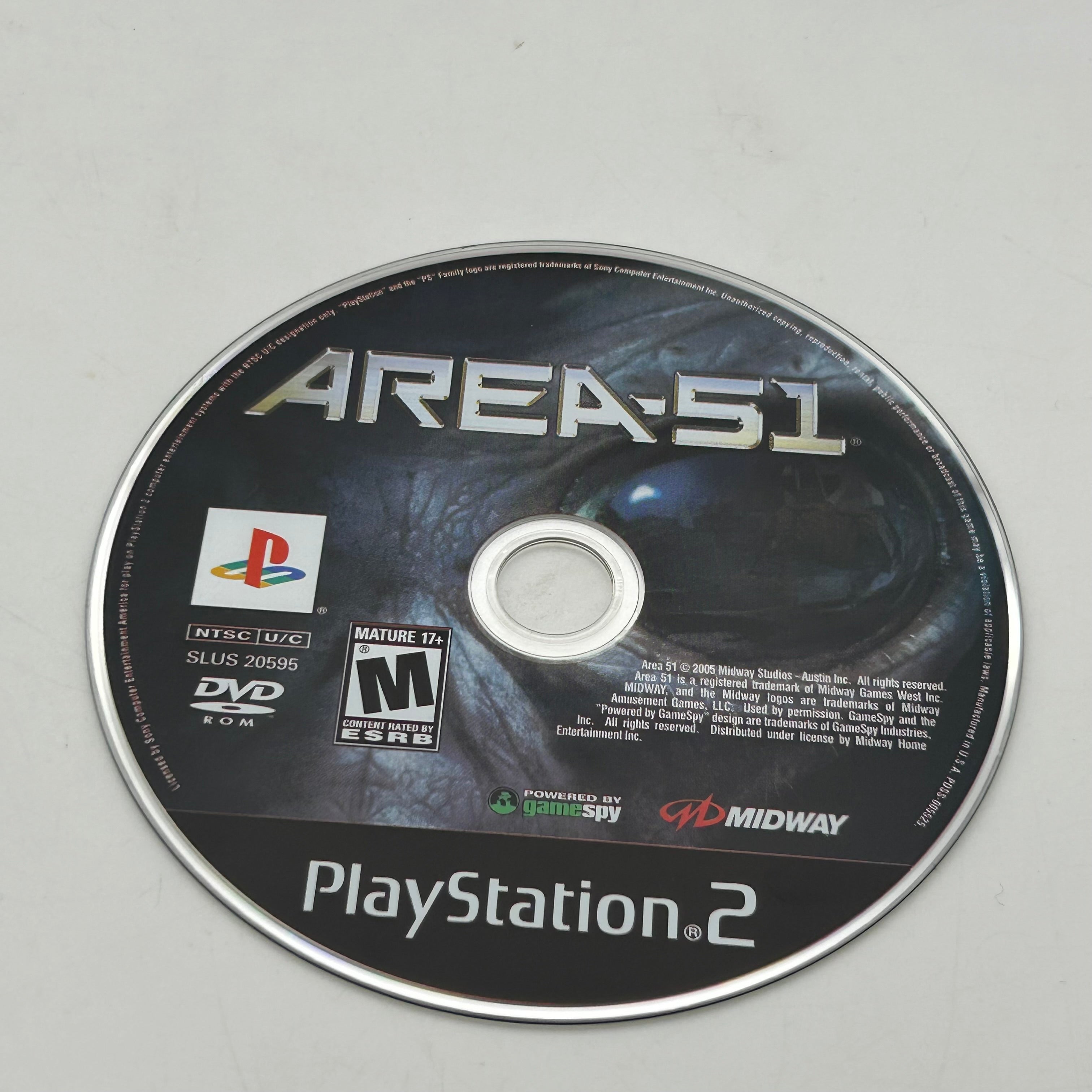 Area-51 PlayStation 2 PS2 - Tested
