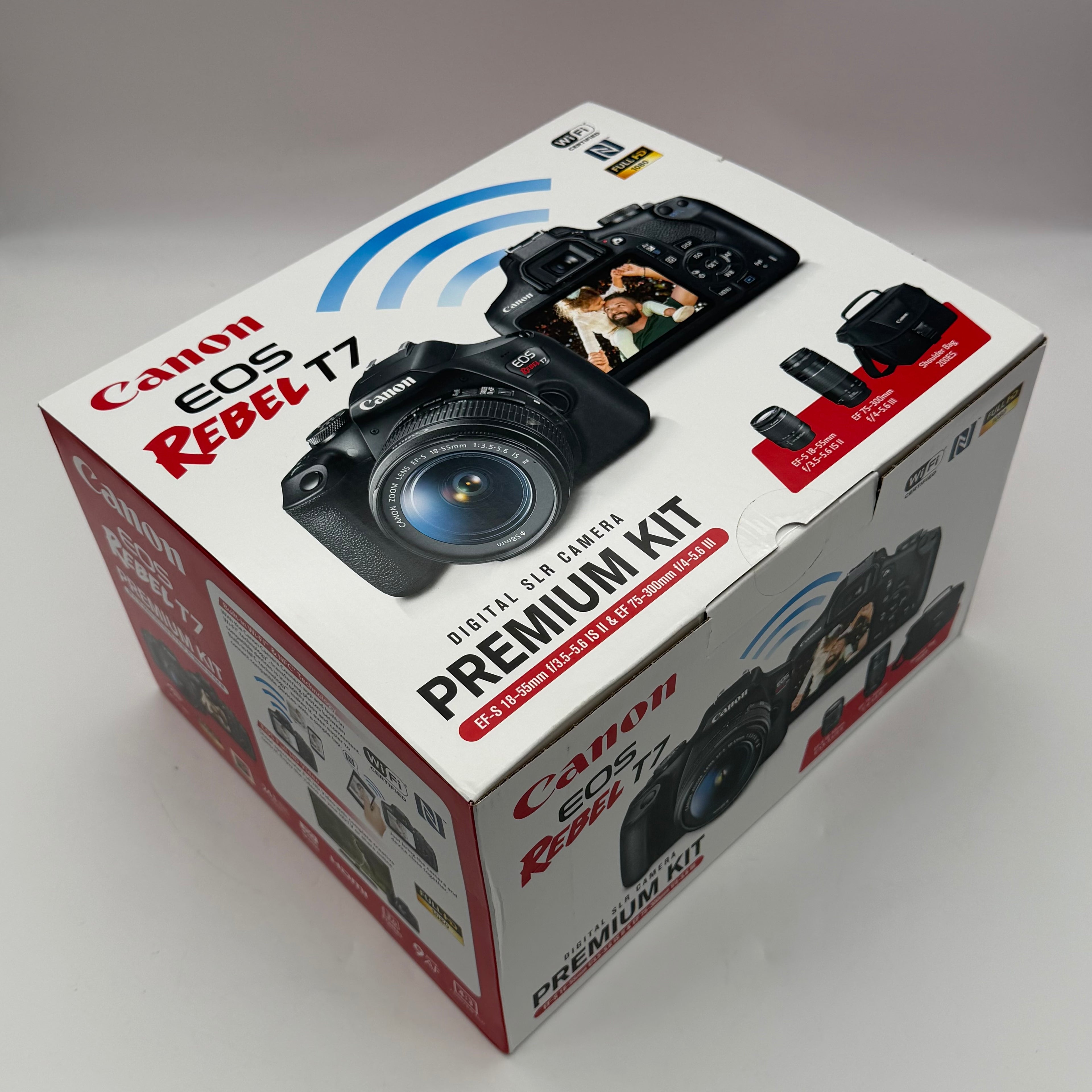 NEW Canon EOS Rebel T7 24.1MP Digital Camera - Black (Kit with 18-55mm and 75-300mmg
