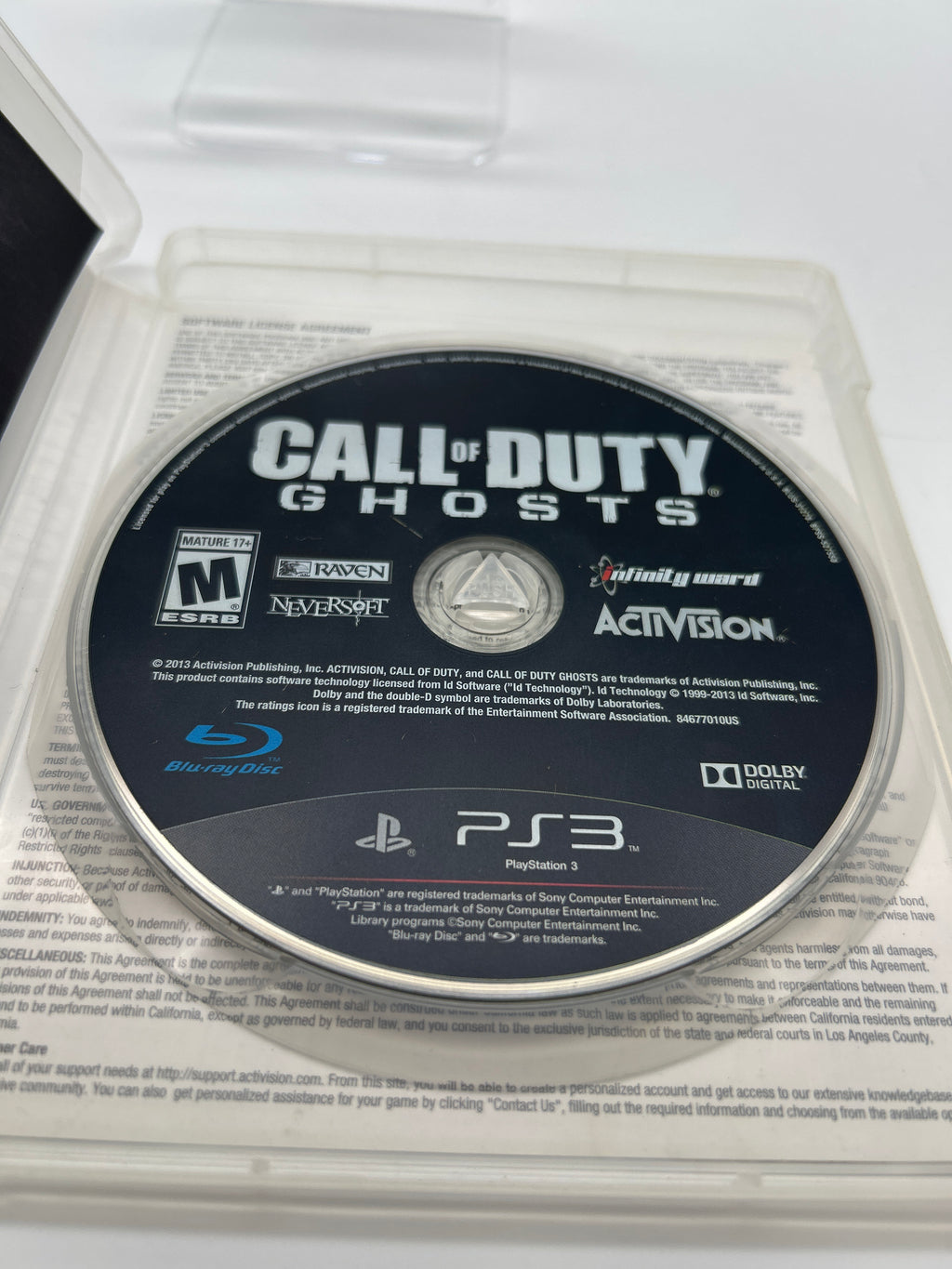 Playstation 3 Call of Duty Ghosts Video Game With Manual and Case - Used