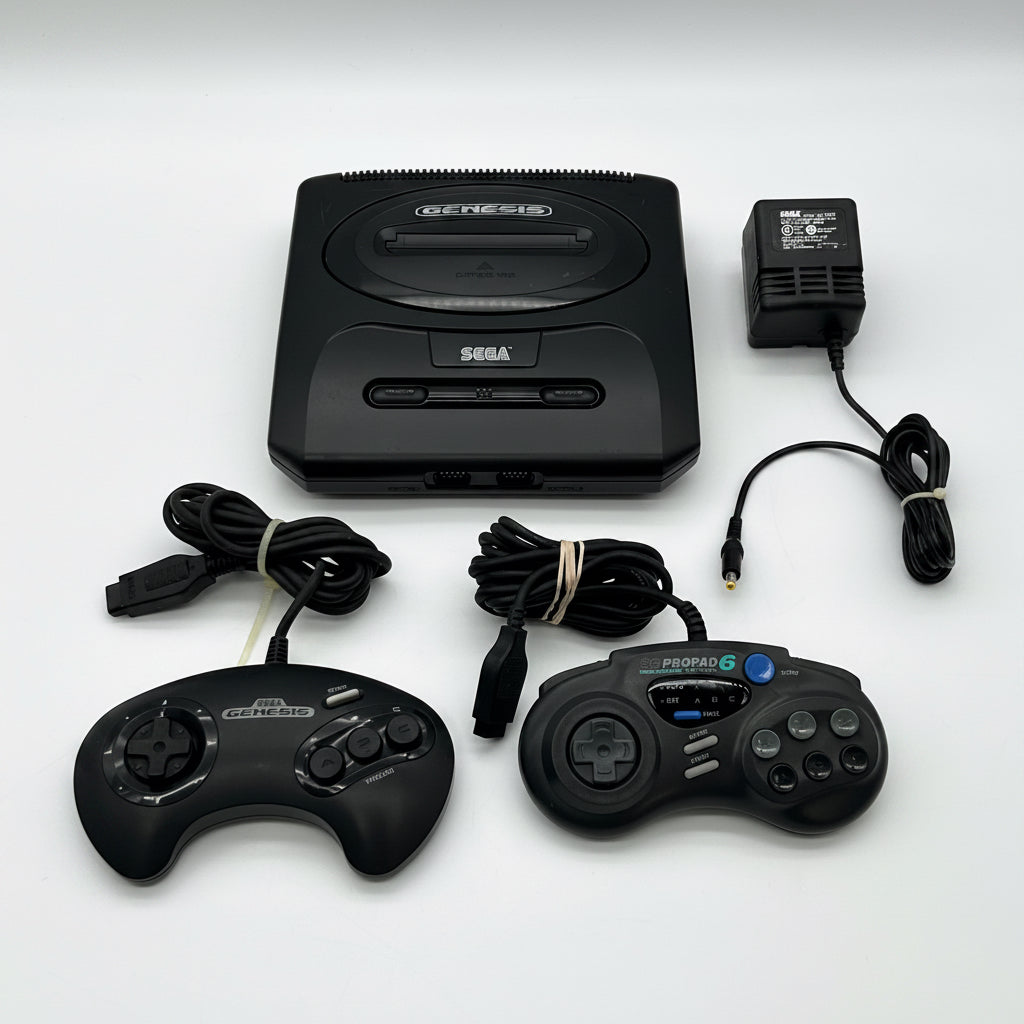 Sega Genesis Model 2 Console MK-1631 Bundle 2 Controllers AC Adapter Untested