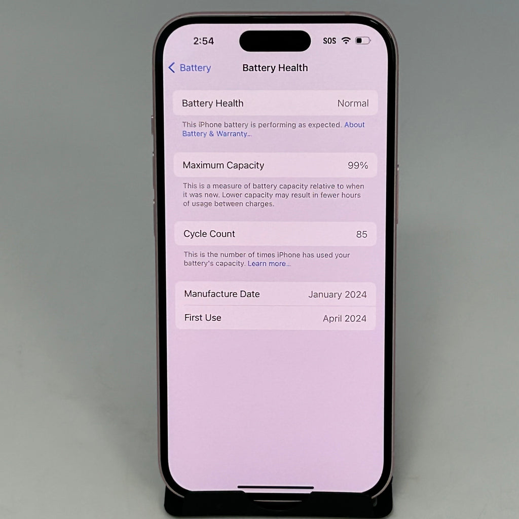 Apple iPhone 15 Pink Network Unlocked 128GB 99% BH