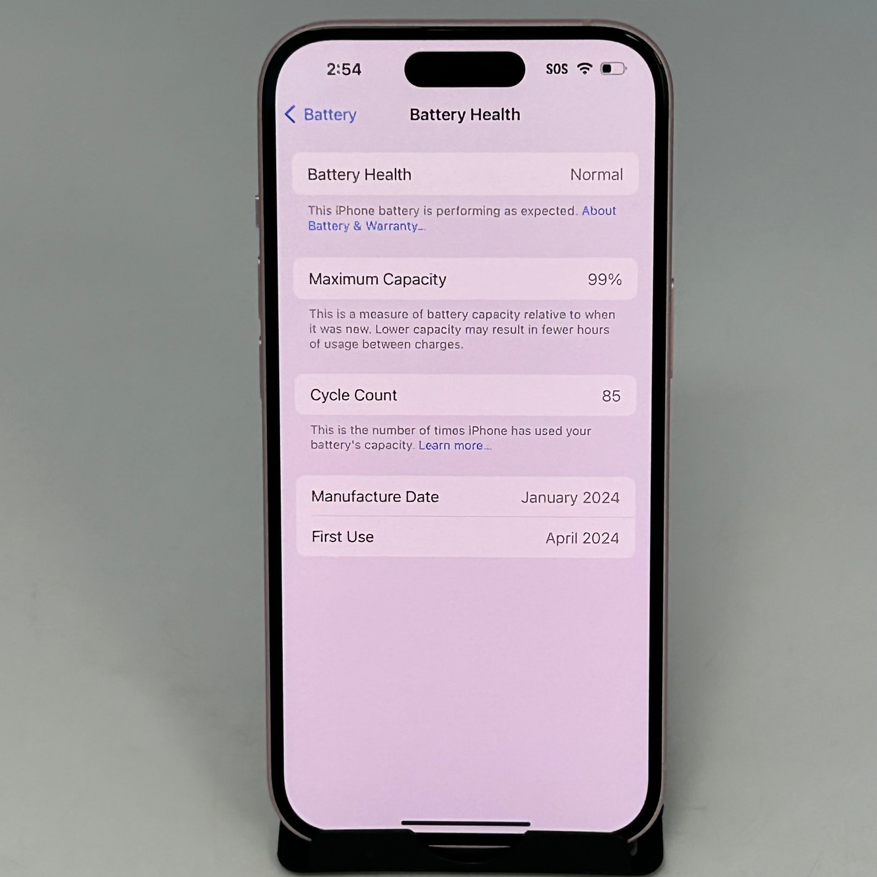 Apple iPhone 15 Pink Network Unlocked 128GB 99% BH