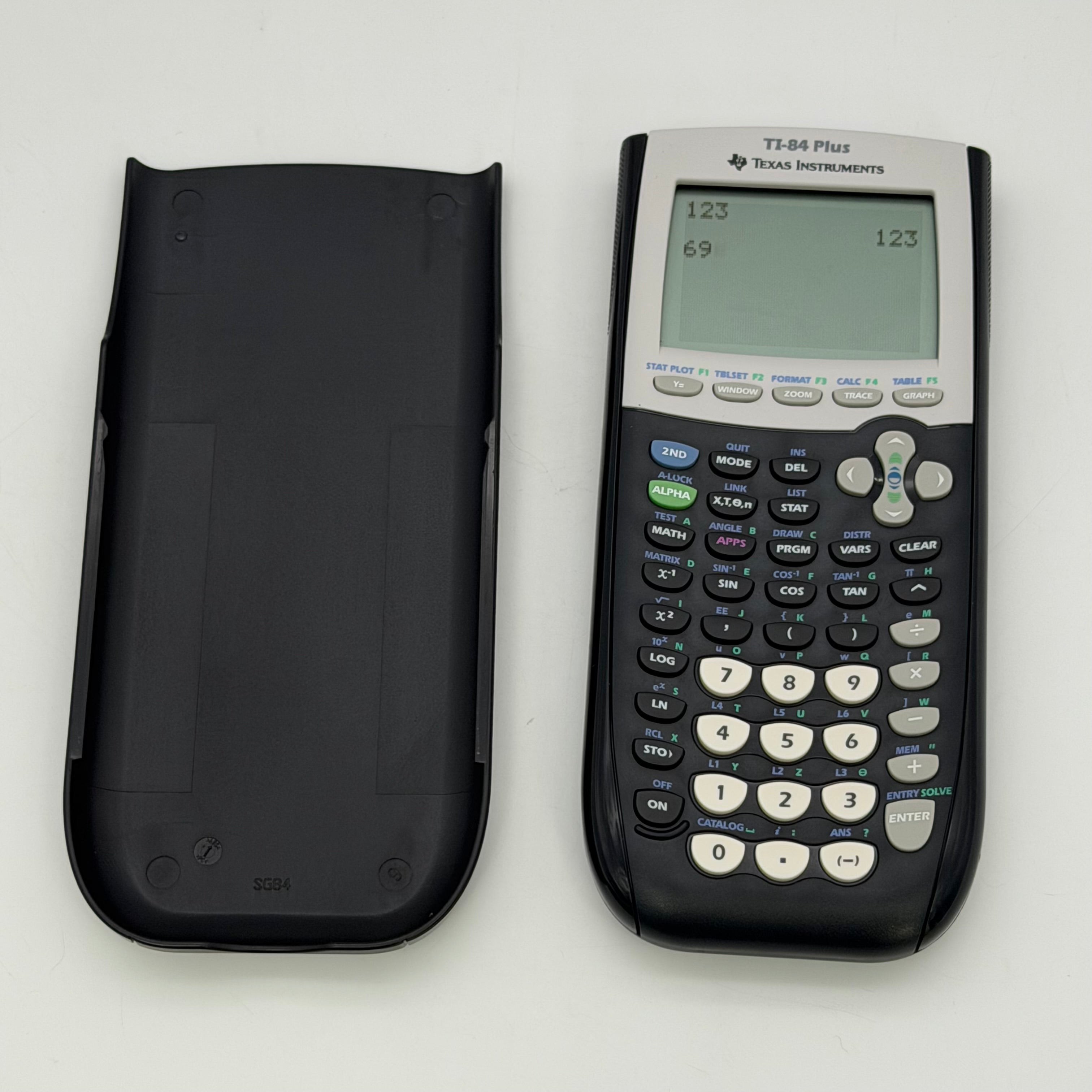 Texas Instruments TI-84 Plus Graphing Calculator W/ Cover - Tested & Working