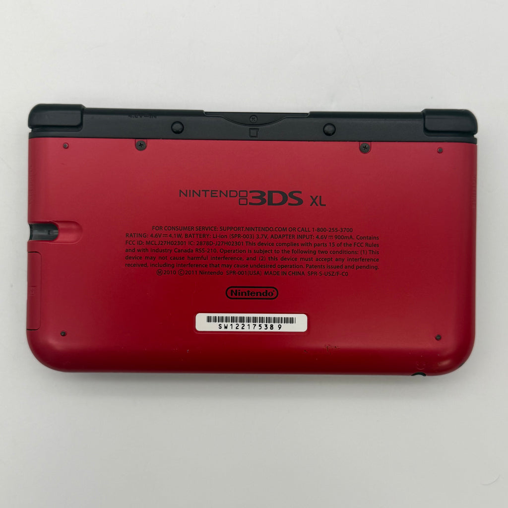 Nintendo 3DS XL SPR-001 Red/Black System w/ Charger & Stylus