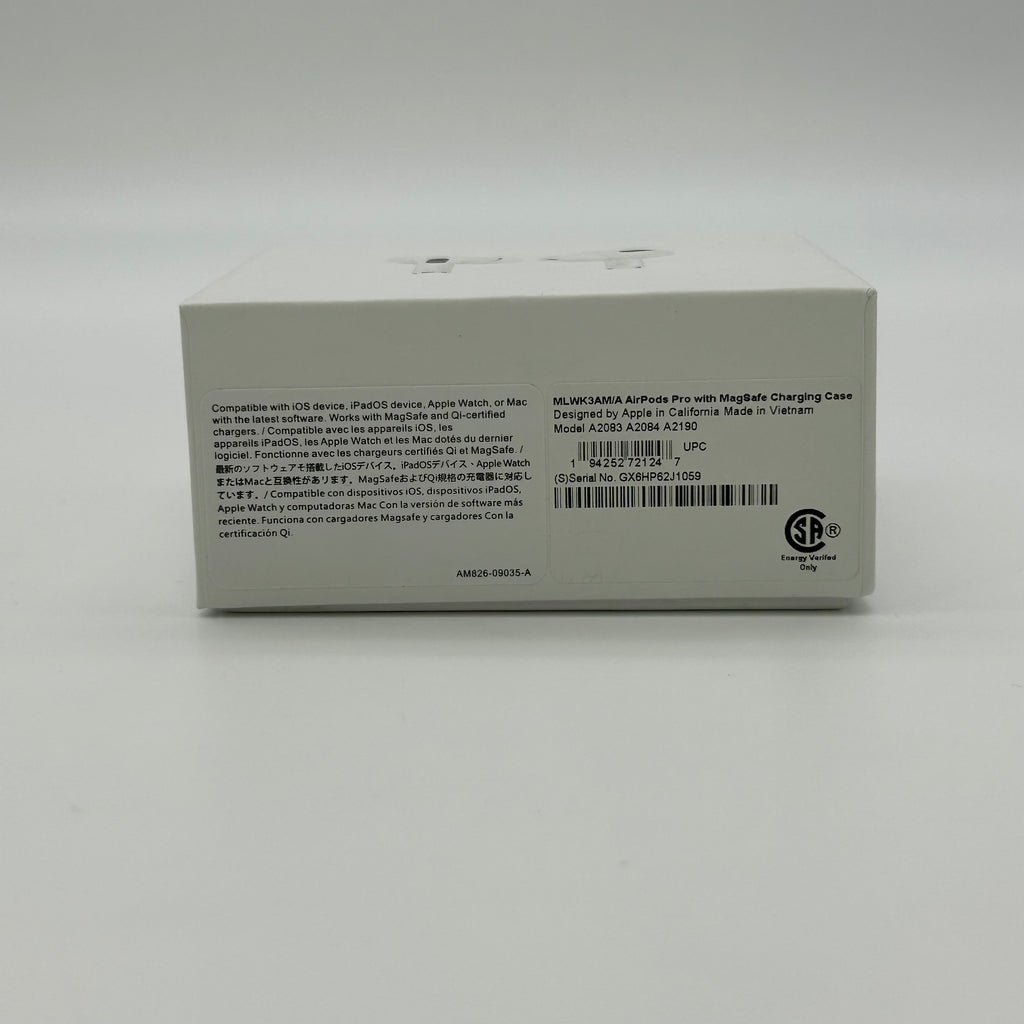 Apple AirPods Pro with Wireless Charging Case - MLWK3AM/A - A2083 A2084 A2190 - New Open Box