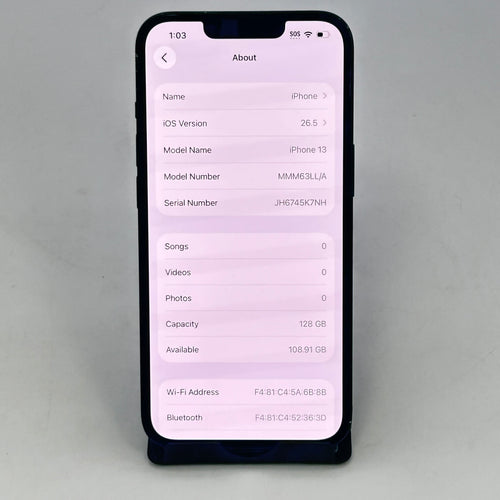 Apple iPhone 13 128GB Midnight A2482 95% BH - *READ*