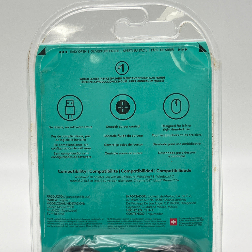 Logitech M100 Optical Mouse - New In Box