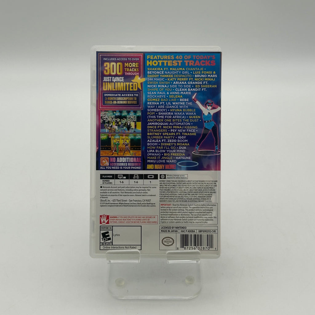 Just Dance 2018 - Nintendo Switch Cartridge Authentic Tested & Works