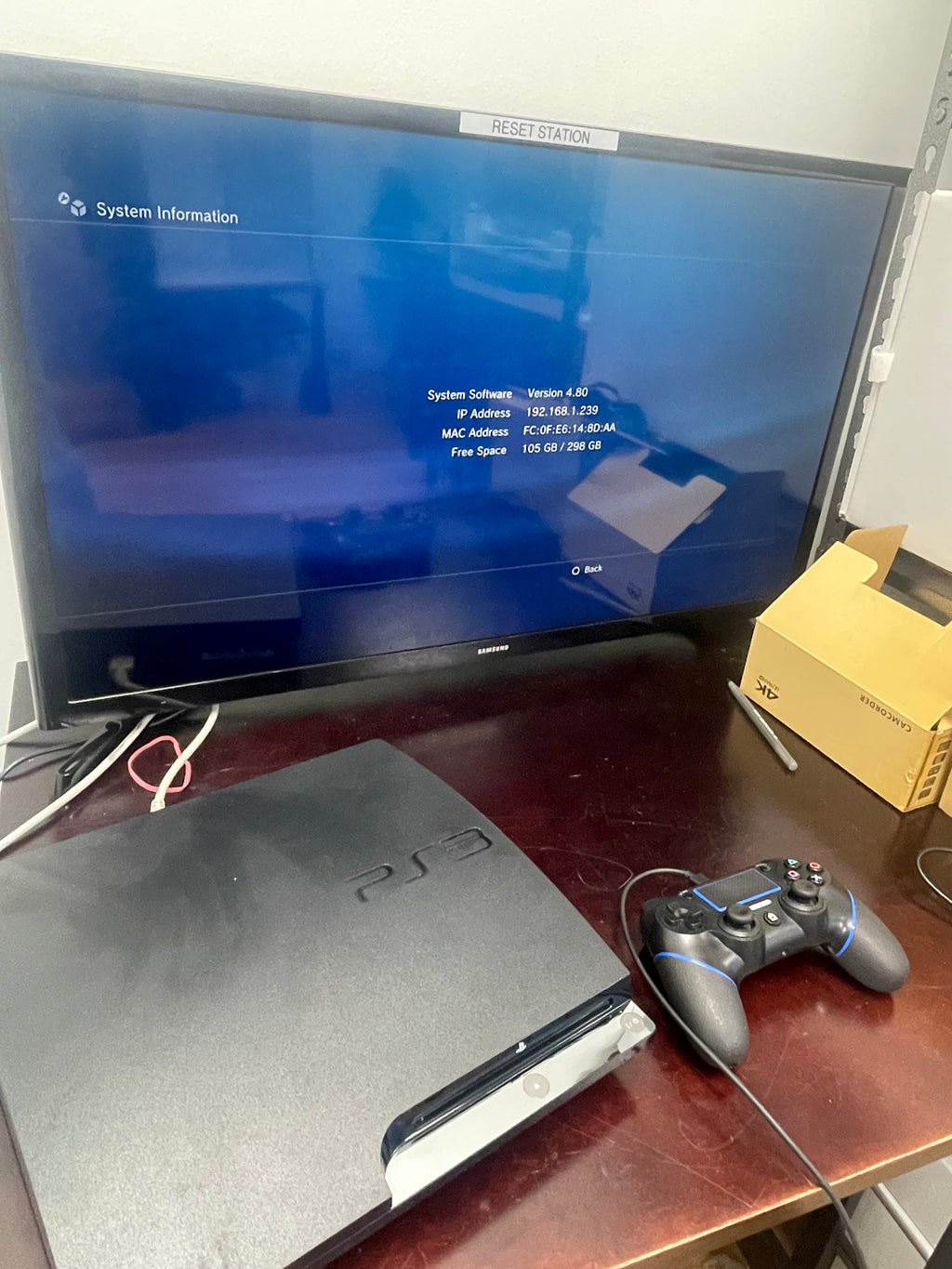 Sony PlayStation 3 Slim CECH-2501B 320GB w/Controller - Tested!