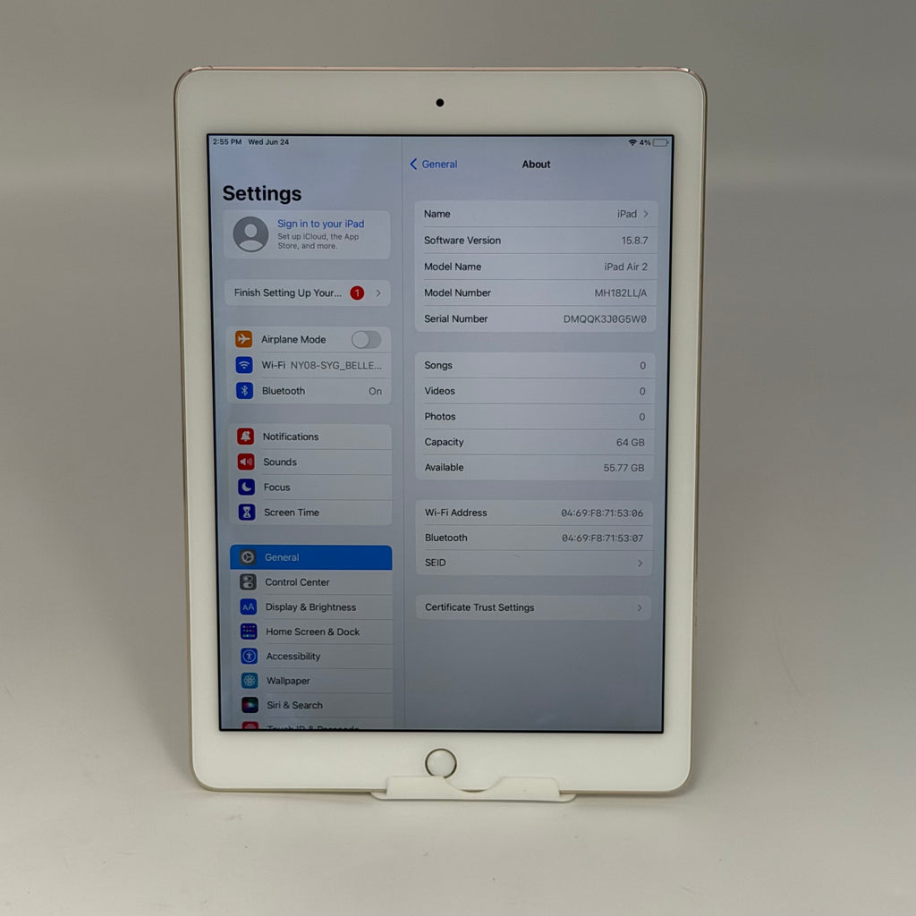 Apple iPad Air 2 64GB A1566 Gold (Wi-Fi) - READ