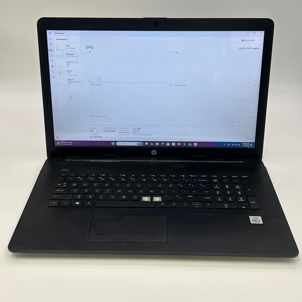 HP 17-by3613dx 17-inch Laptop Core i5 10th Gen 8GB RAM 256GB SSD - *READ*