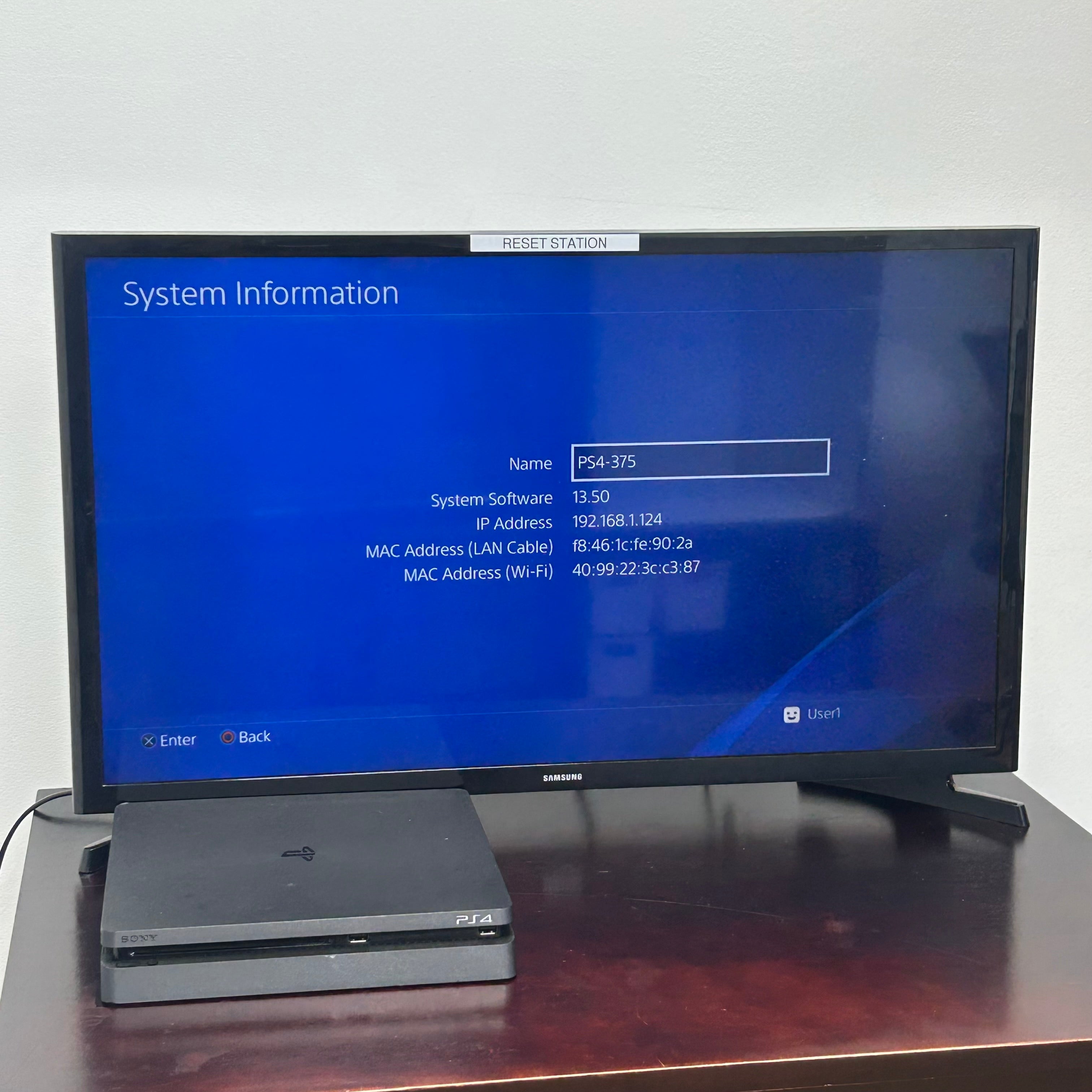 Sony PlayStation 4 Slim Console CUH-2115B 1TB Black w/ Controller & Cables