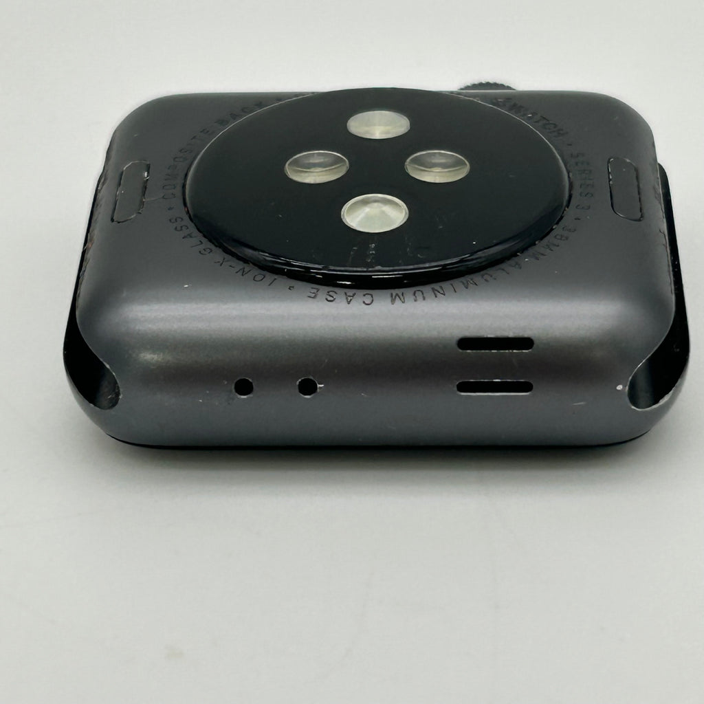 GPS Only Apple Watch Series 3 38MM Silver Aluminum Black Sport Band A1858