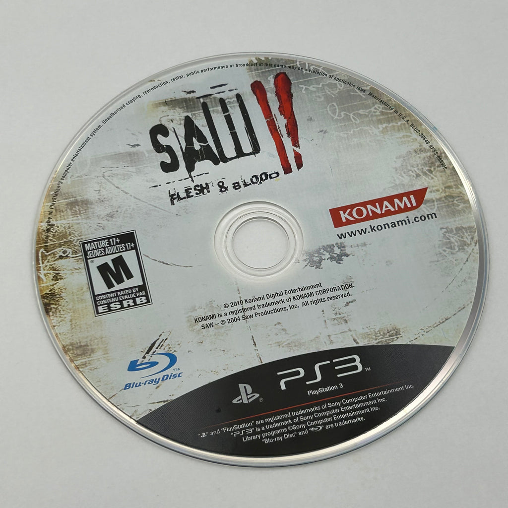 Saw II 2 Flesh and Blood (PS3, 2010) Complete CIB w/ Manual - Cracked Case