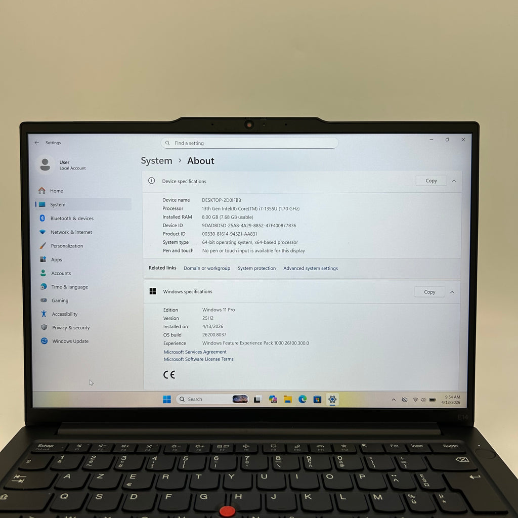 Lenovo ThinkPad E14 Gen 5 14" i7-1355U 13th Gen 8GB RAM 512GB SSD Win 11 Pro