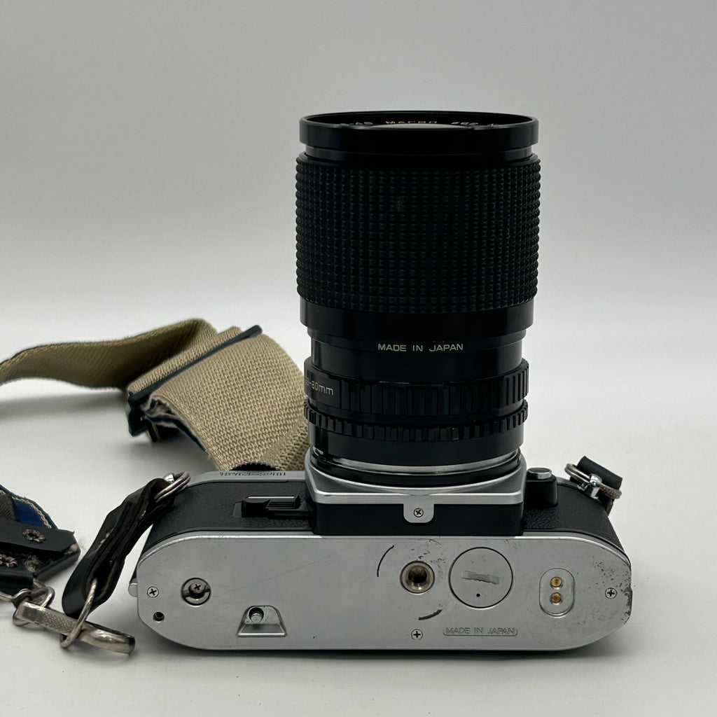 Nikon FG-20 35mm SLR Film Camera Bundle w/ 2 Lenses (Rokinon, Sigma) - Untested