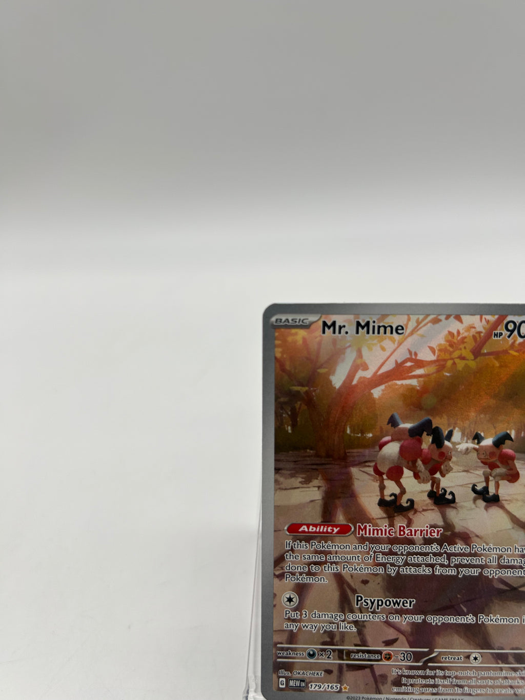 Pokemon Mr. Mime #179/165 Collectible Card Used - A Raw Ungraded