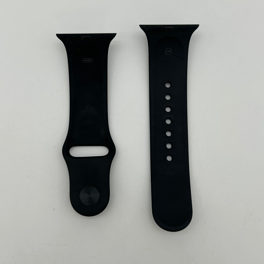 GPS Only Apple Watch Series 3 38MM Silver Aluminum Black Sport Band A1858
