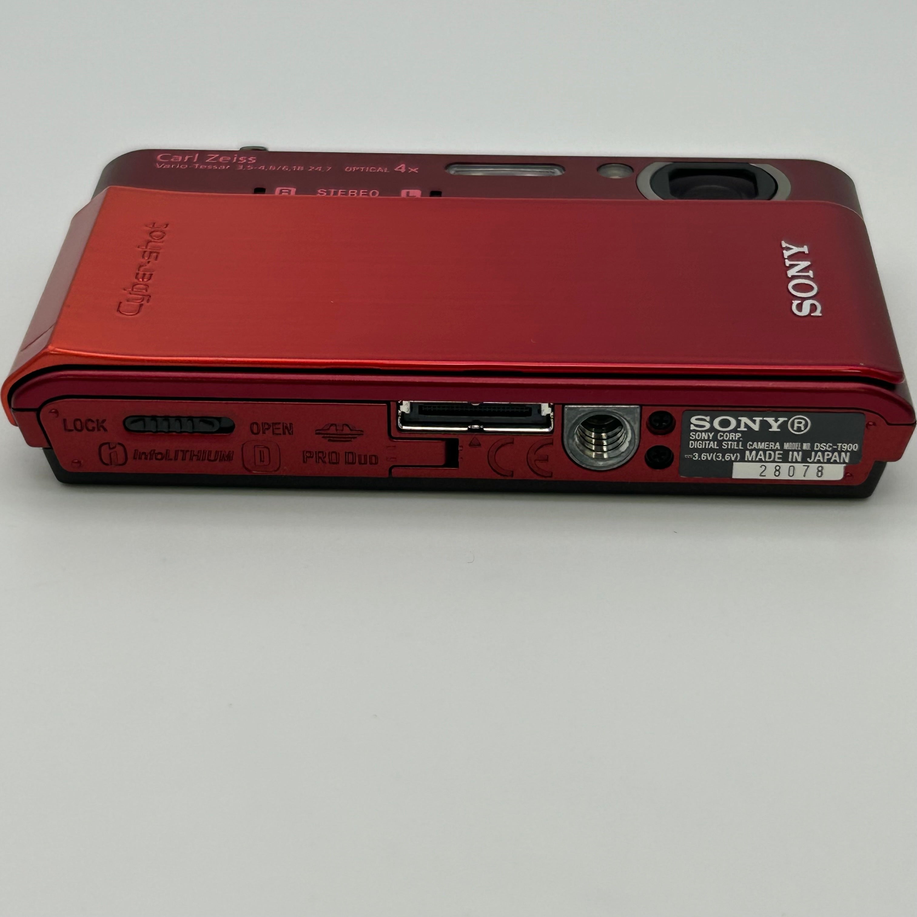 Sony DSC-T900 12.1MP CCD Red Digital Camera - Used