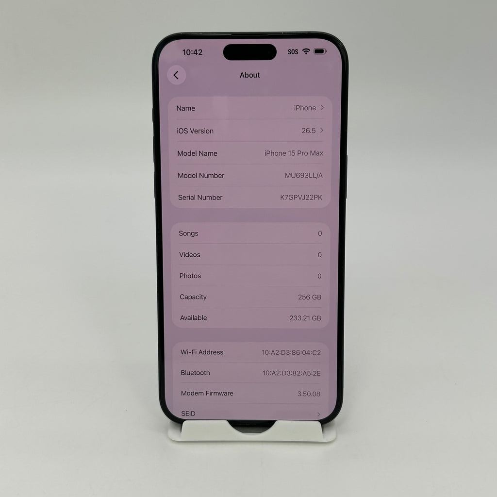 Unlocked Apple iPhone 15 Pro Max 256GB Blue Titanium MU693LL/A