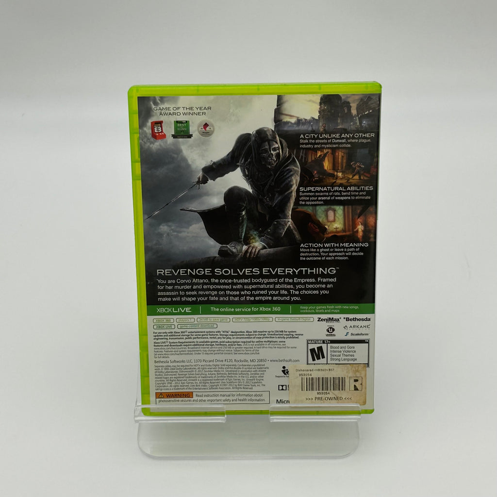 Dishonored Xbox 360 - Used With Box