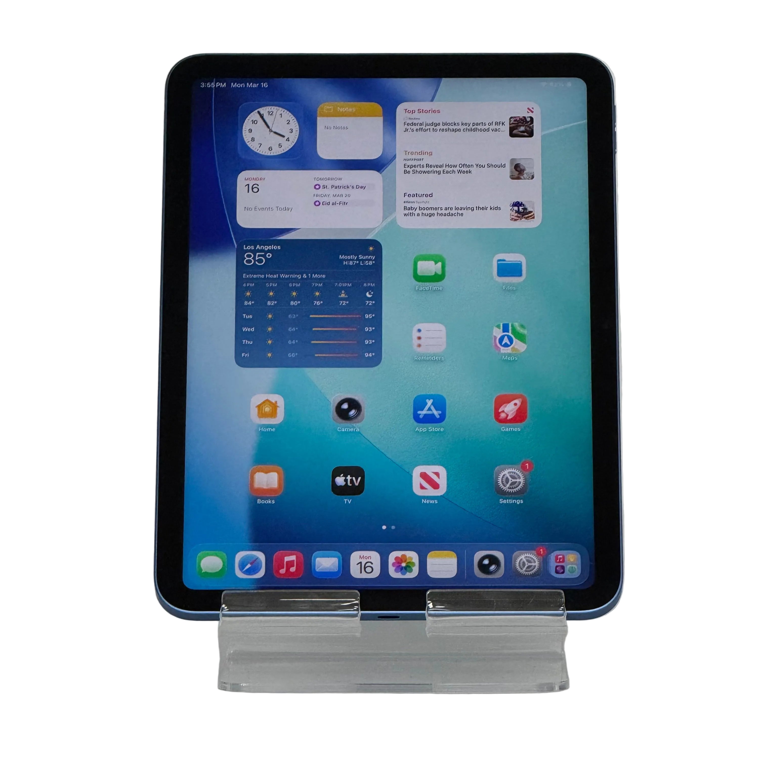 WiFi Only Apple iPad 10th Gen 64GB Blue MPQ13LL/A A2696 - Blue - Used