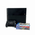 Sony PlayStation PS4 CUH-1115A 500GB Console w/4 Games - Tested
