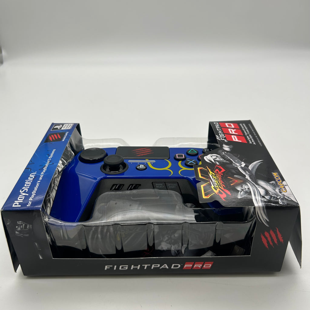 Mad Catz Street Fighter V FightPad PRO Playstation PS4 / PS3 Blue - NEW open box