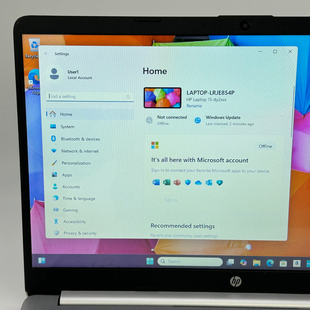 HP 	 15-DY2009DS  15.6" Touchscreen Laptop  Intel Pentium Gold 7505, 8GB RAM, 256GB SSD