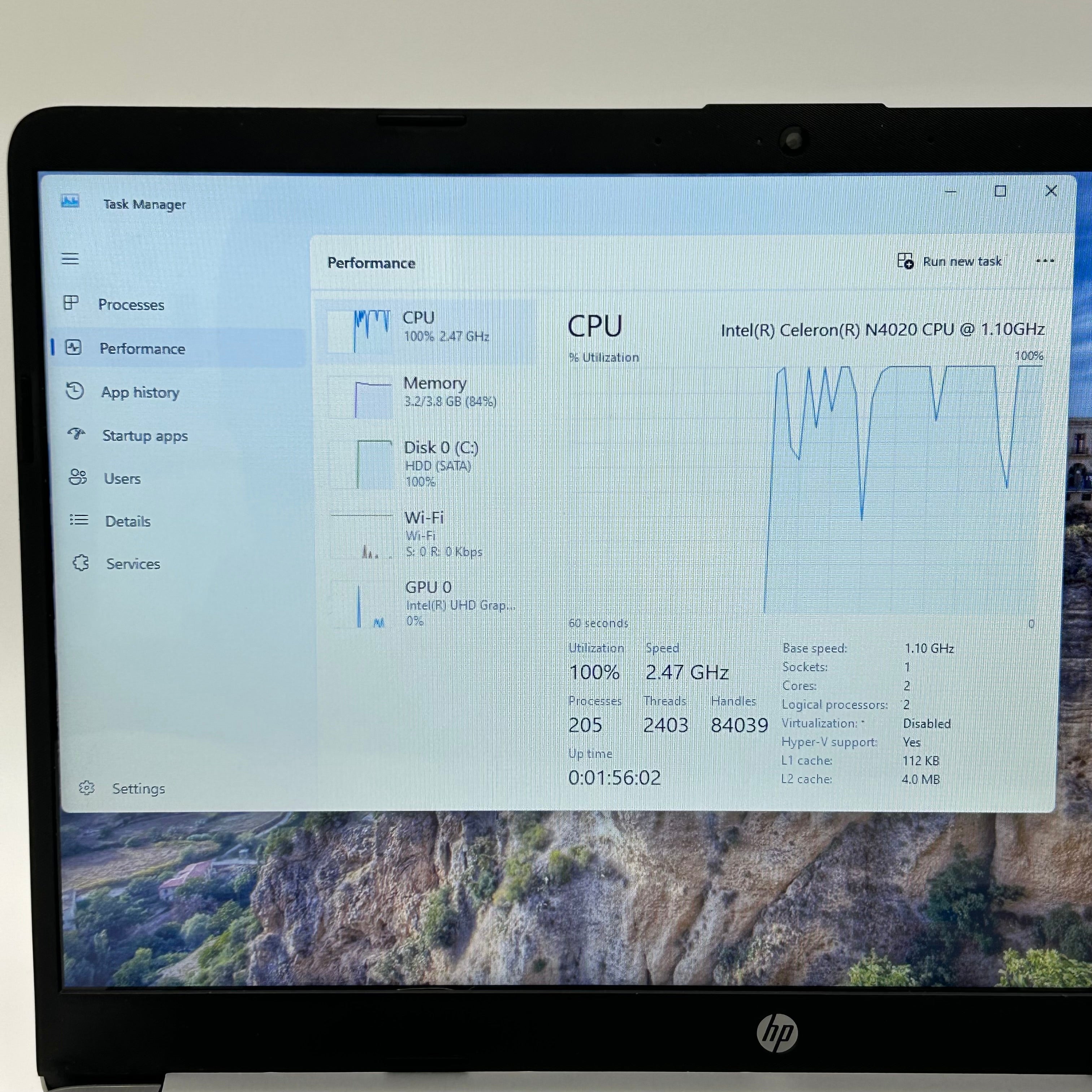 HP Laptop 15-DW1022NR Intel Celeron N4020 1.1GHz 4GB RAM 1TB HDD Windows 11