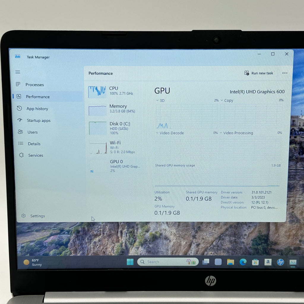 HP Laptop 15-DW1022NR Intel Celeron N4020 1.1GHz 4GB RAM 1TB HDD Windows 11