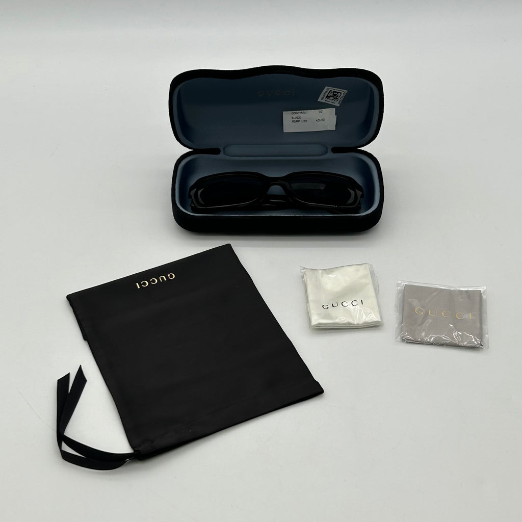 Authentic Gucci GG0036SN 001 Sunglasses Black Grey Gradient 54-22-140 Cat.3
