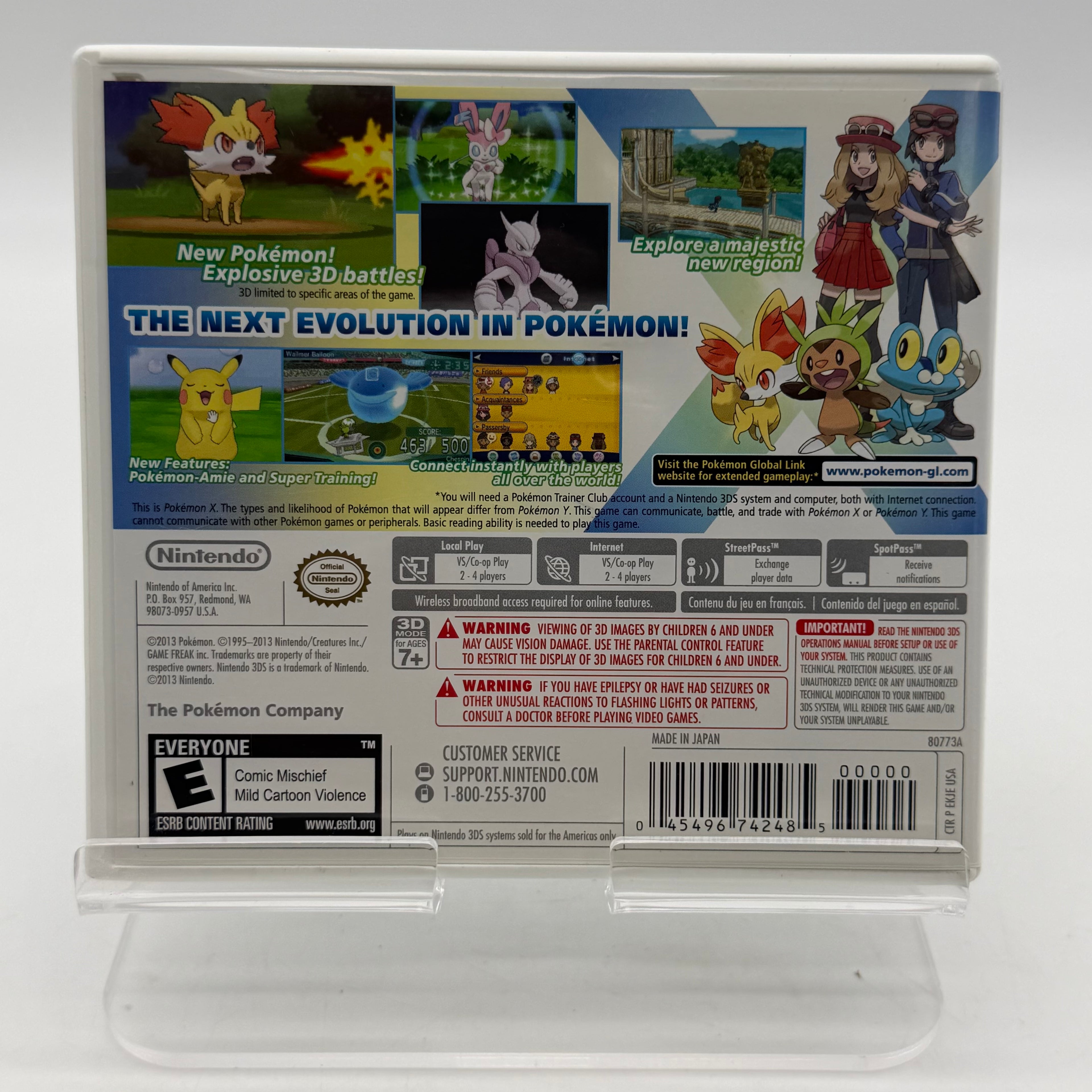 Pokemon X (Nintendo 3DS, 2013) Complete CIB