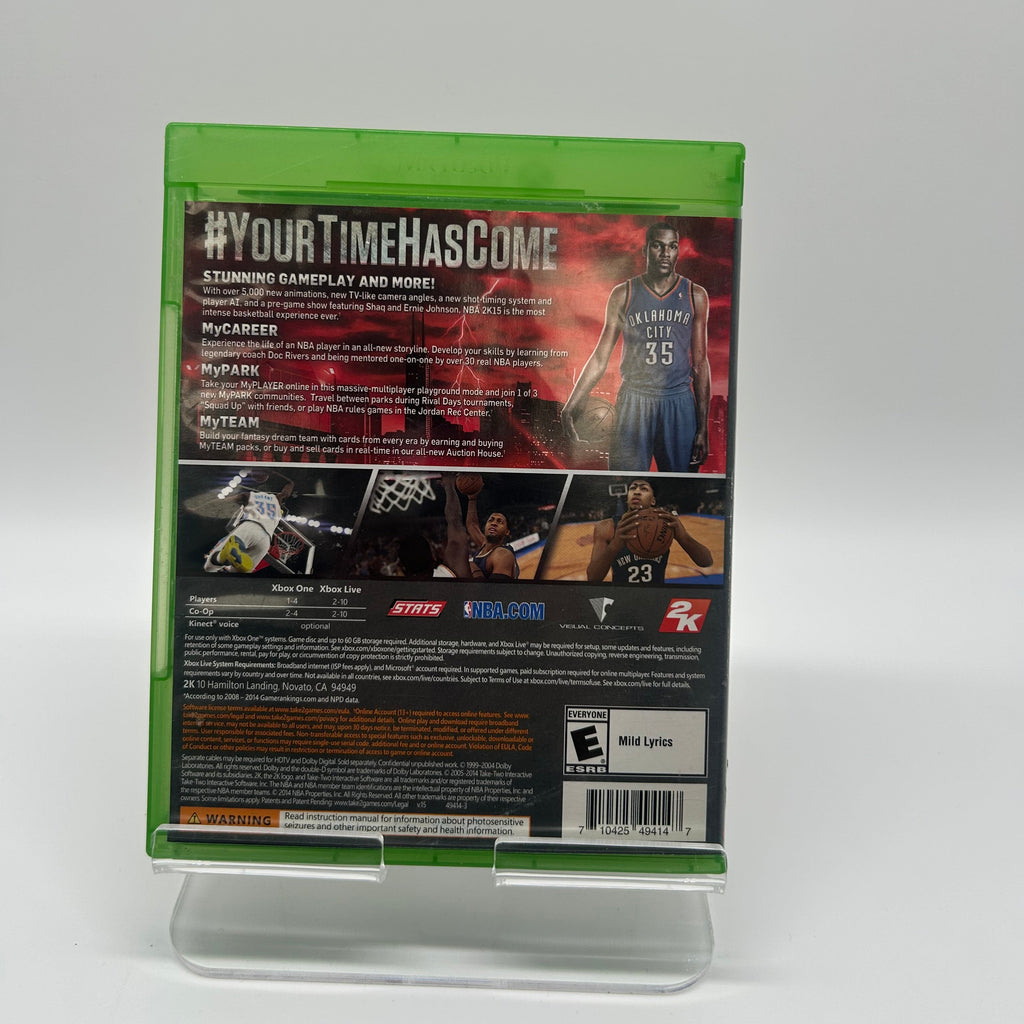 Microsoft NBA2K15 Green Video Game With Manual and Case - Used