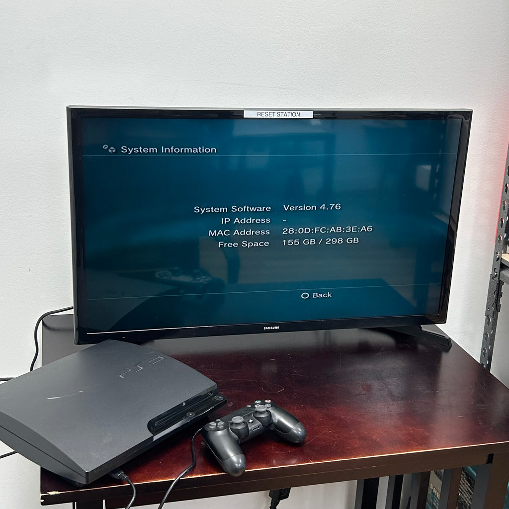 Sony PlayStation 3 Slim CECH-3001B 320GB w/ 1 Controller 3 Games and Cable Ver 4.76