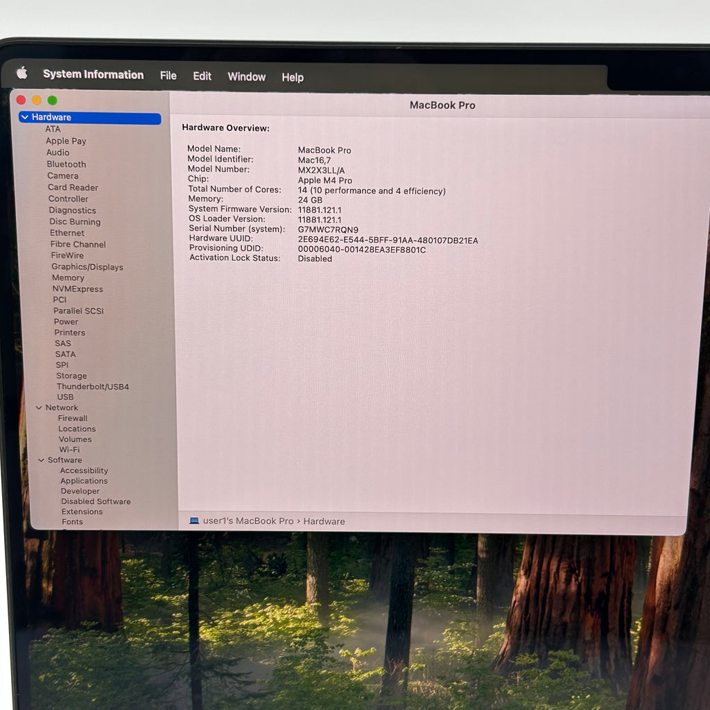 Apple MacBook Pro 16" M4 Pro A3403 2024 - Space Gray - 24GB RAM, 512GB SSD