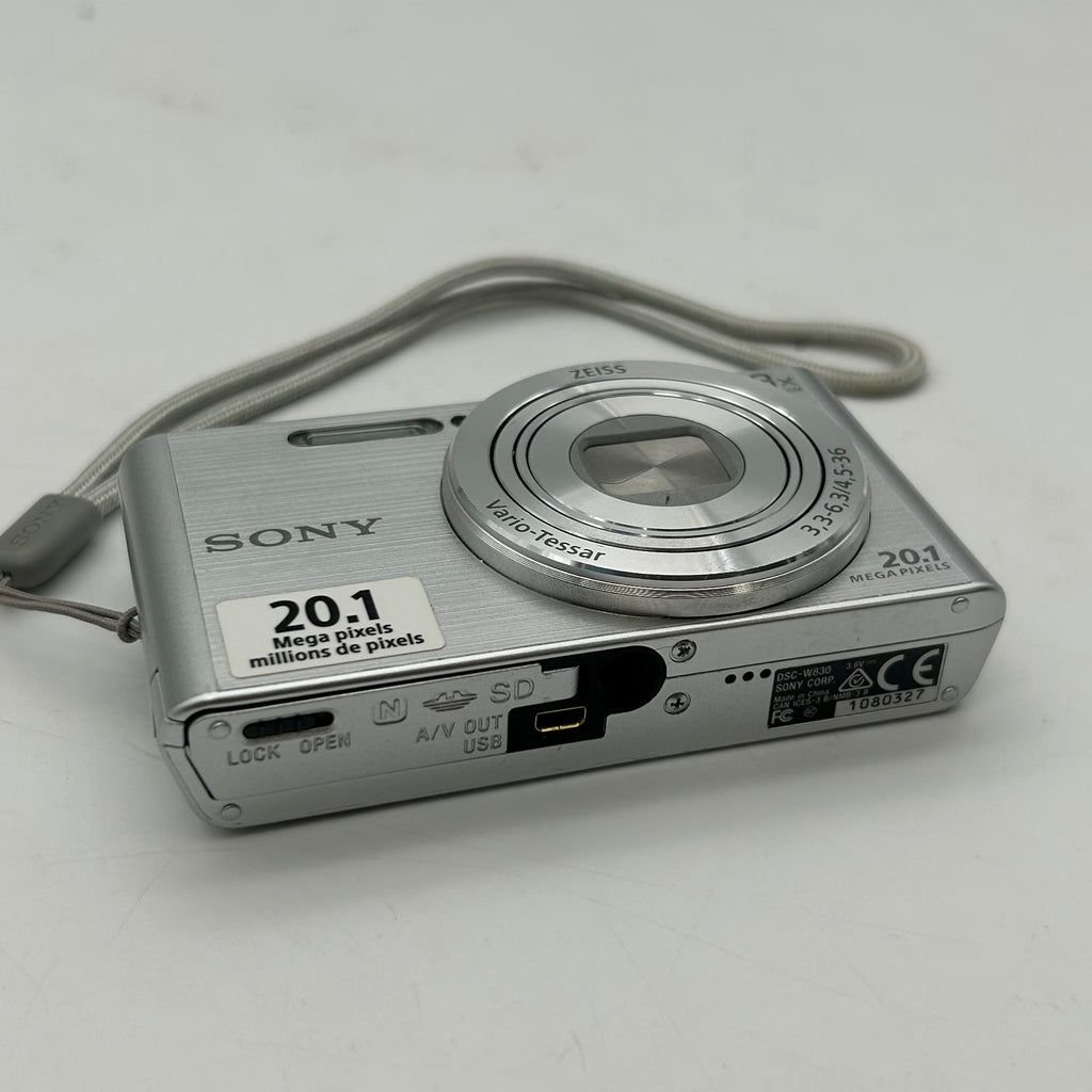 Silver Sony Cyber-Shot DSC-W830 20.1MP 8x Optical Zoom Digital Camera