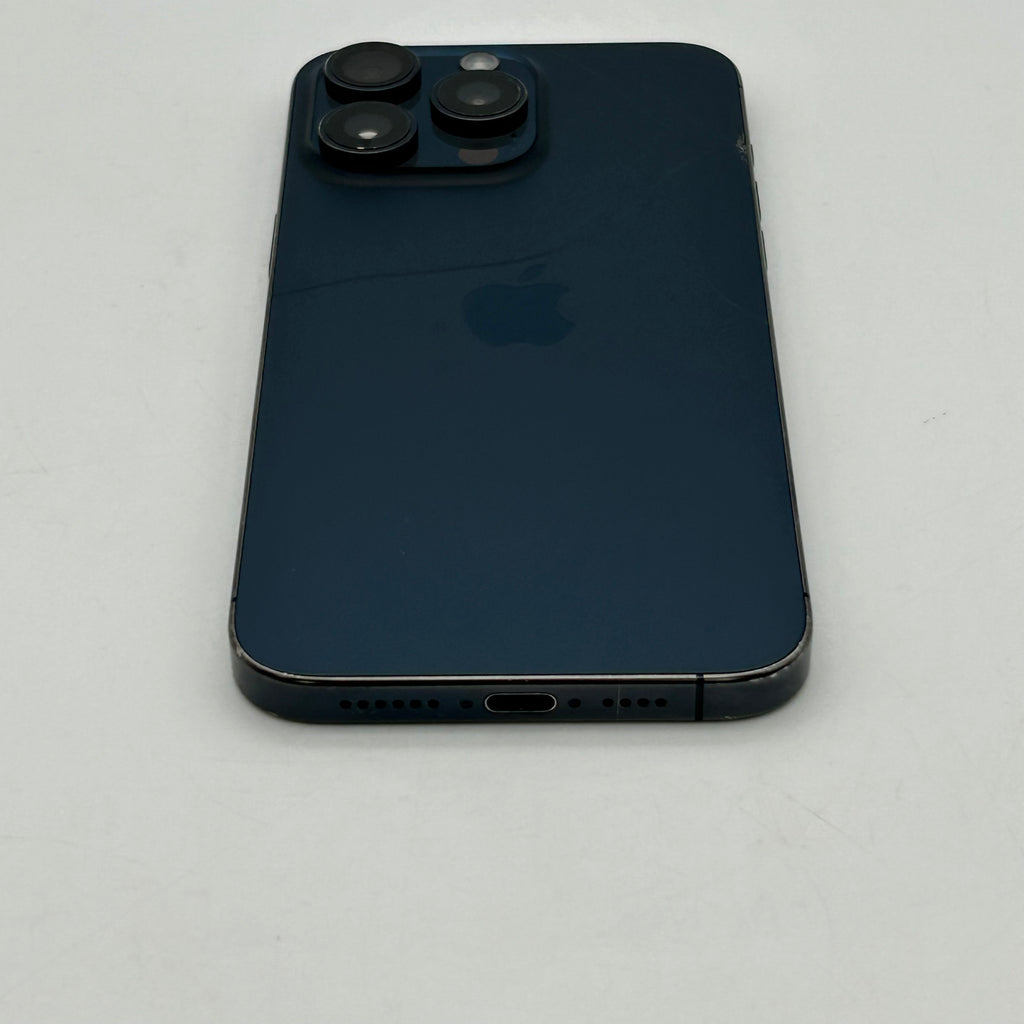 Unlocked Apple iPhone 15 Pro Max - 1TB Blue Titanium - Crack Back - 86% Batt