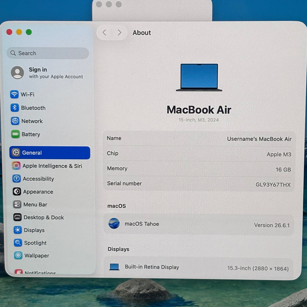 Apple MacBook Air 15" M3 A3114 2024 16GB RAM 256GB w/ Charger 94% BH