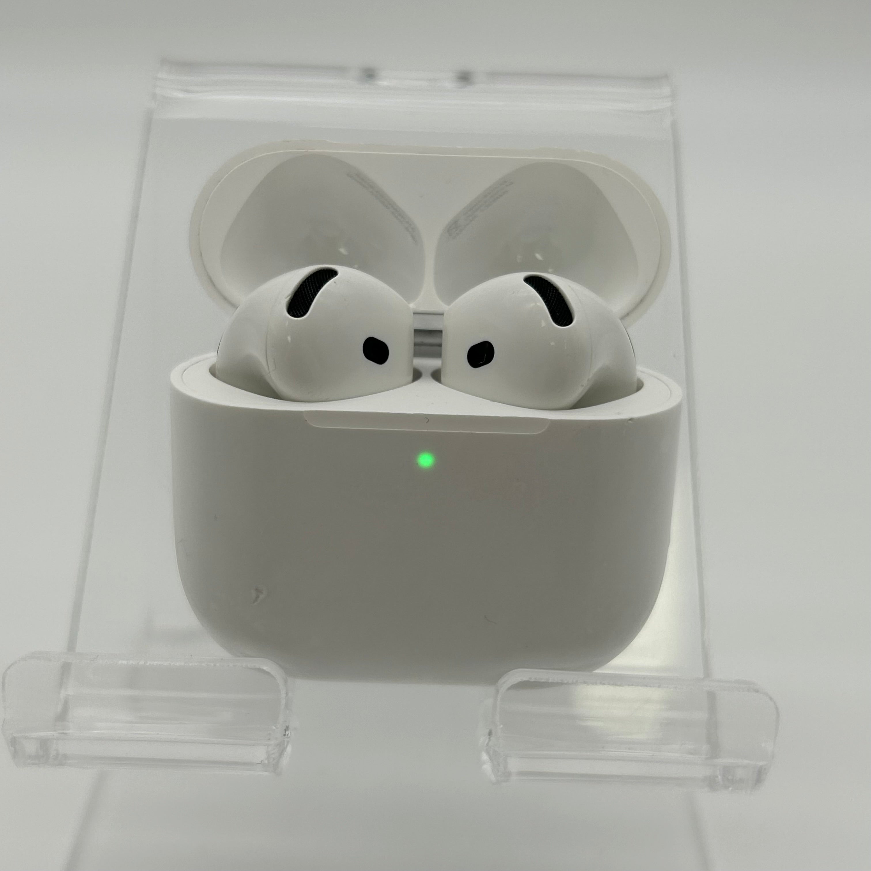 Apple AirPods (4th Gen) Complete Set A3058 A3050 A3053 - White Genuine tested Working Pair - Used