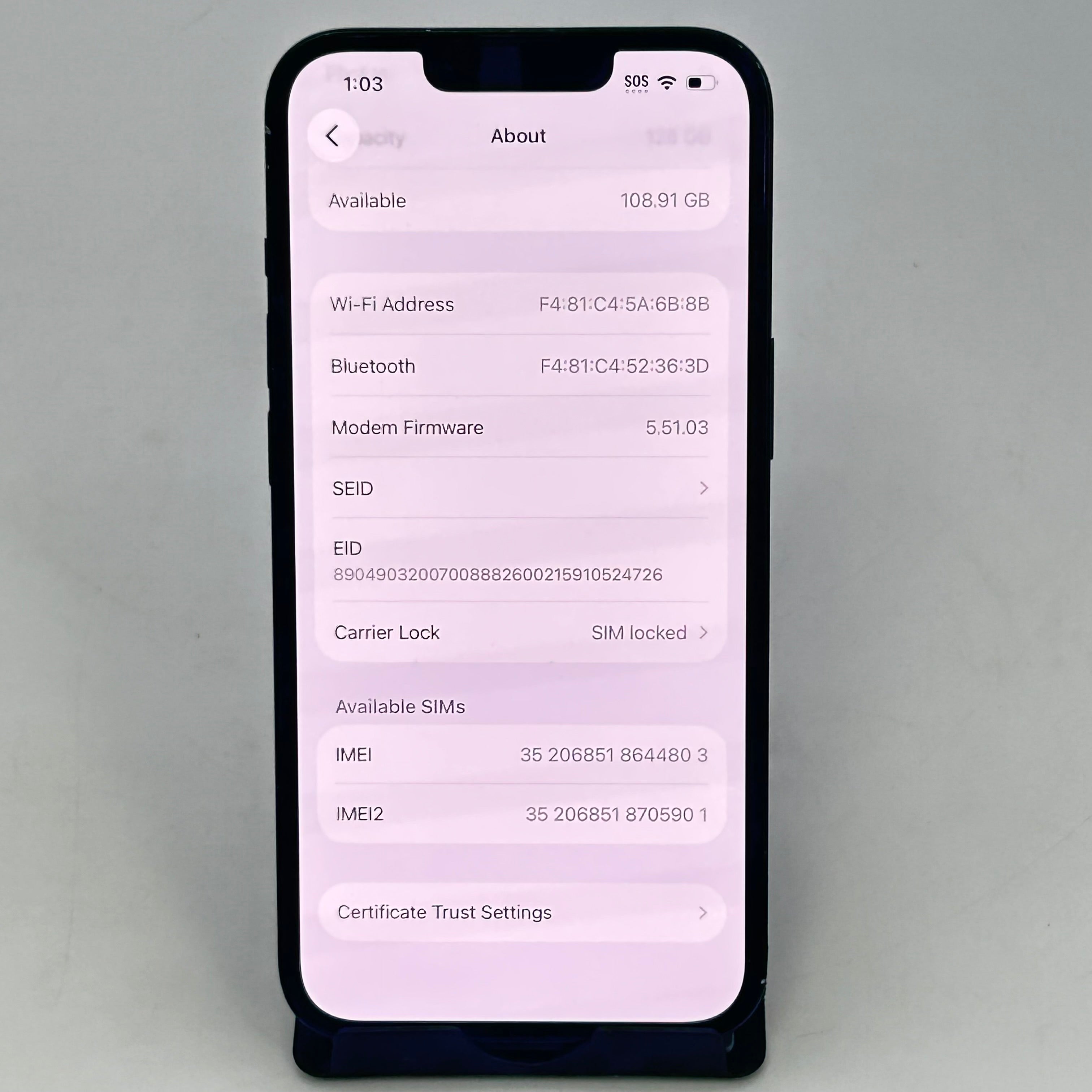 Apple iPhone 13 128GB Midnight A2482 95% BH - *READ*