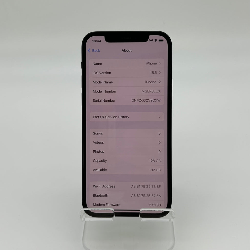 Unlocked Apple iPhone 12  - 128GB - Blue - 79% BH - MGER3LL/A iOS 18.5 Used
