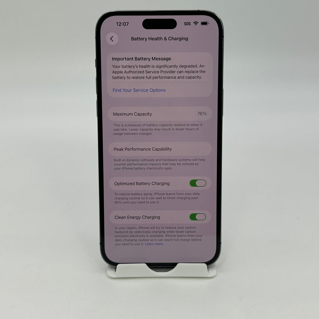iPhone 14 Pro Max 128GB Deep Purple MQ8R3LL/A | Spectrum | 76% Batt Service