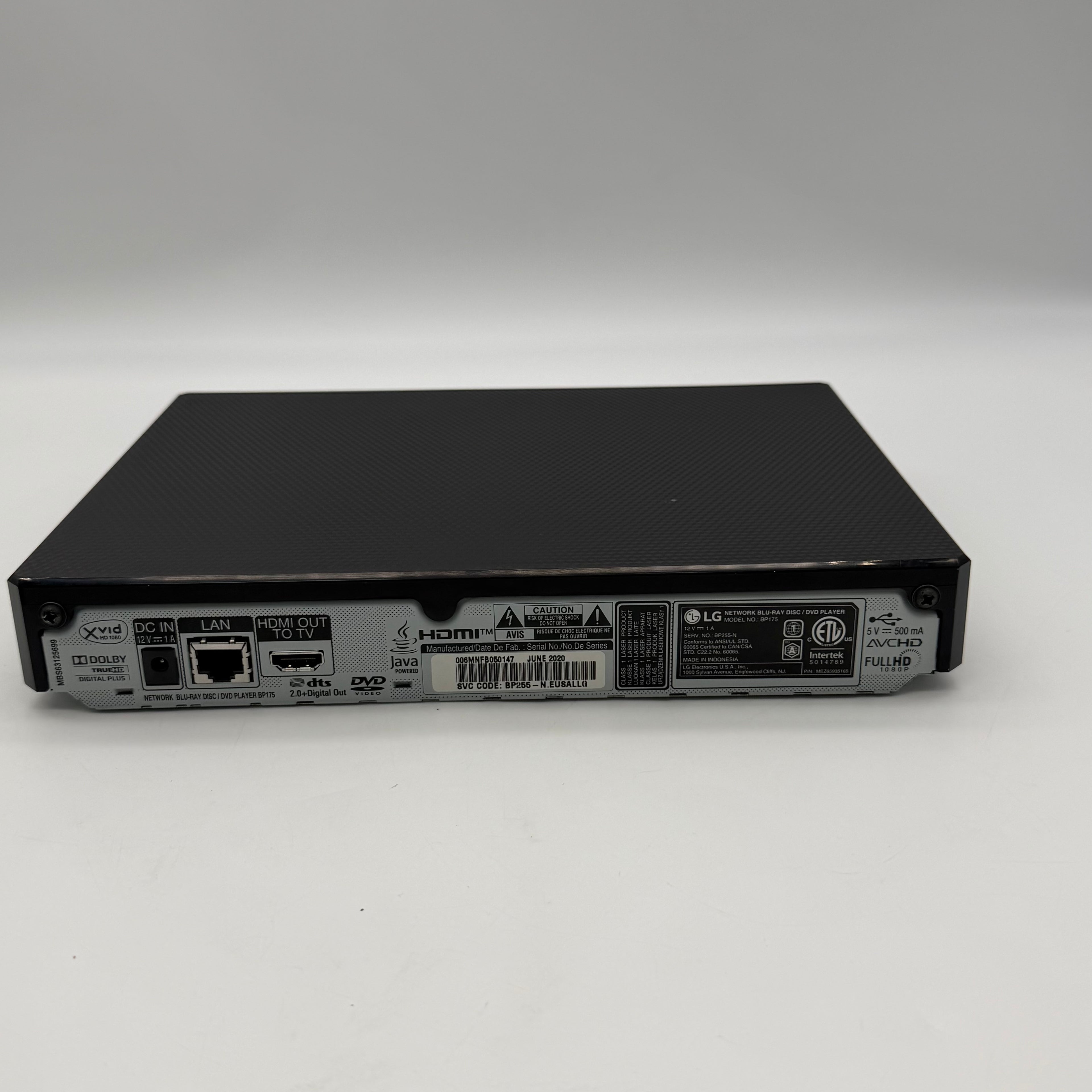 LG BP175 Blu-Ray DVD Player HDMI USB Network Streaming 1080p w/ Remote Tested