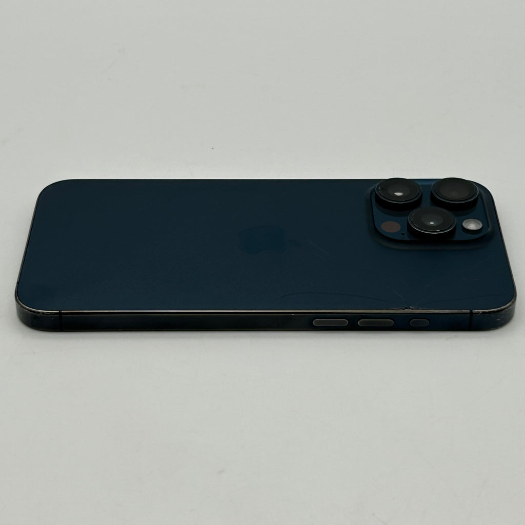Unlocked Apple iPhone 15 Pro Max - 1TB Blue Titanium - Crack Back - 86% Batt